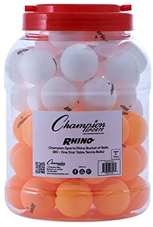 Champion Sports Recreational 1 Star Table Tennis Balls - Multiple Colors