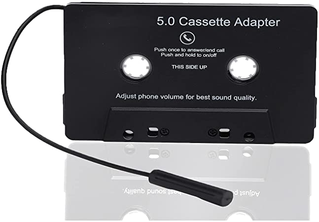 Car Audio Bluetooth Cassette Receiver,Bluetooth Cassette Adapter Bluetooth Tape Converter MP3 Player Audio Converter for Car, Built‑in Microphone and USB Charging LED Indicator,for Car