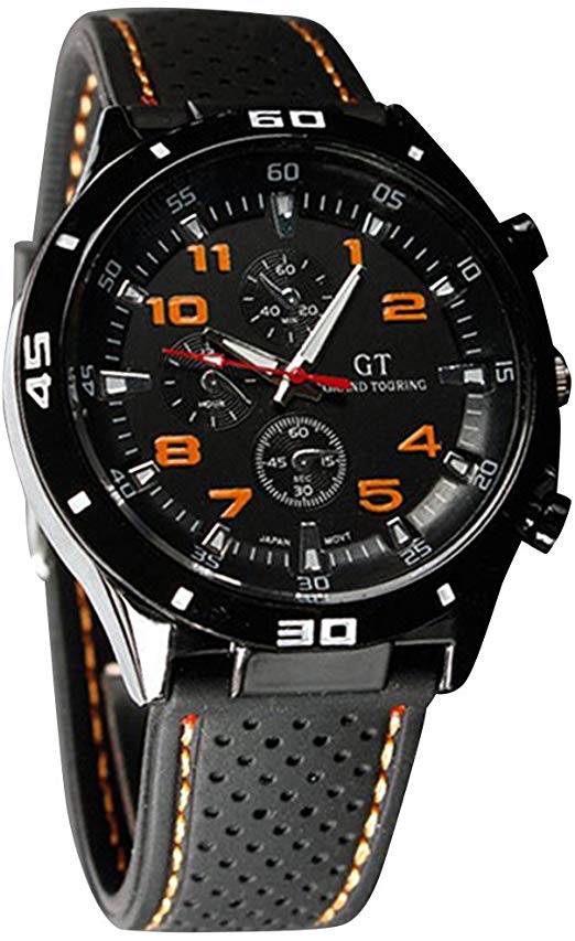 Cool Men's Racer Military Pilot Aviator Army Silicone Sports Watch