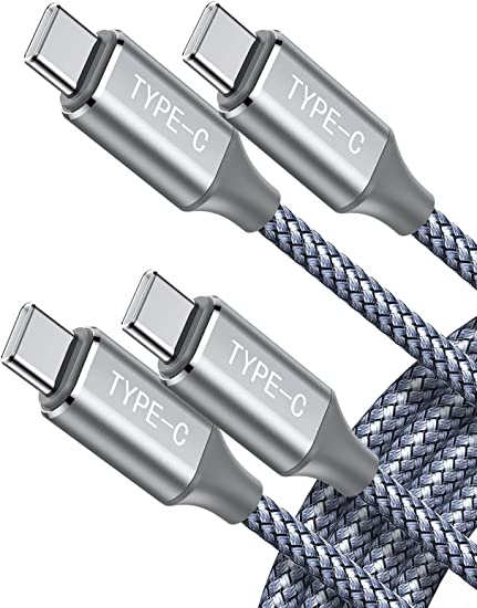 USB C to USB C Cable[3M 2 Pack] Type C Cord 60W,Snowkids Nylon Braided PD/QC Fast Charging Wire