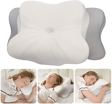 Cervical Pillow for Neck & Shoulder Pain Relief Sleeping - Ergonomic Contour Pillows - Memory Foam Pillow for Side, Back & Stomach Sleepers - Queen Size