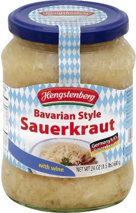 Bavarian Style Sauerkraut From Germany, 24 Ounce Jar by Hengstenberg