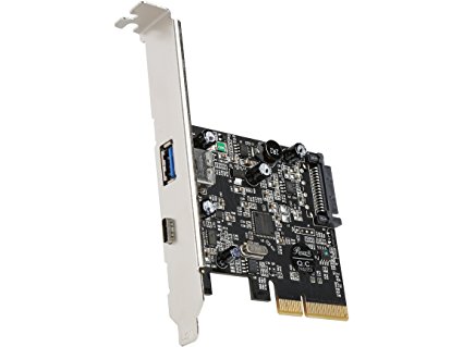 Rosewill RC-509 PCI-E (PCI Express) to USB 3.1 (Type A  Type C) Expansion Card USB 3.1 Gen II SuperSpeed 10Gbps Internal 15-Pin Power Connector USB-C Port 3A Charging Power with Asmedia Chipset