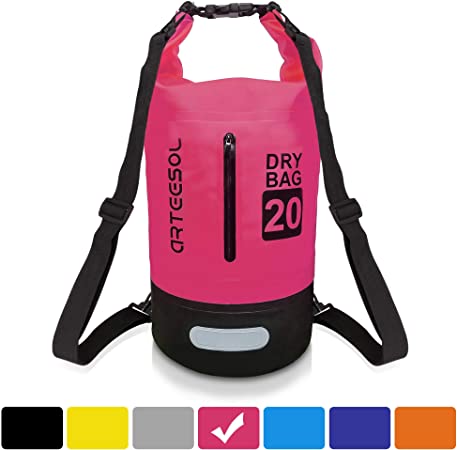 arteesol Waterproof Dry Bag, Waterproof Floating Backpack 5L/10L /20L/30L with Double Shoulder Strap Lightweight Dry Bags for Kayaking Rafting Boating Swimming Camping Hiking Beach Fishing