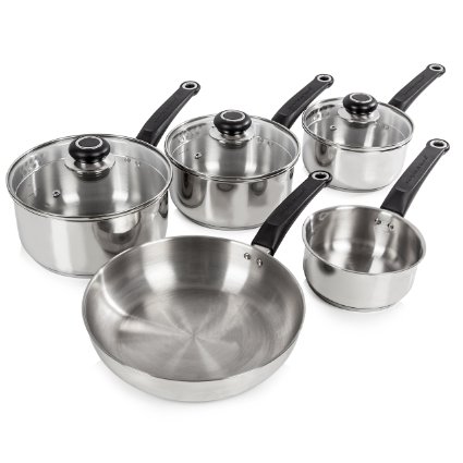 Morphy Richards 970002 Equip 5 Piece Pan Set - Stainless Steel