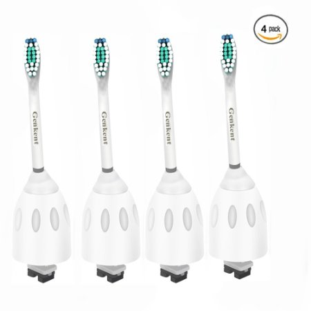 Genkent Replacement Heads Compatible With Philips Sonicare E Series Toothbrush: Essence, Xtreme, Elite and Advance - 4 Packs