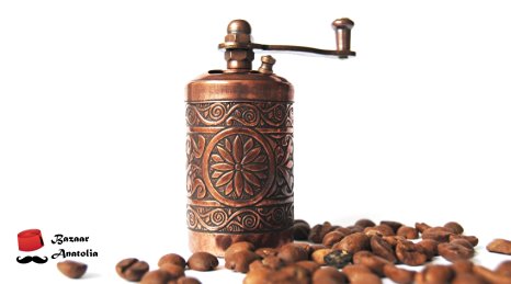Turkish Handmade Grinder 3.0'', Spice Grinder, Salt Grinder, Pepper Mill (Antique Copper)