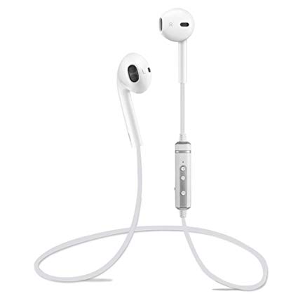 EGRD Upgrade Version Bluetooth V4.1 Wireless Stereo Bluetooth Earphones with CVC6.0 Noise Cancellation, Built-in High Sensitivity HD Micro.(White)