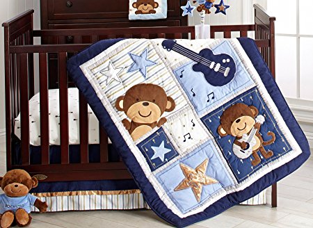 Carter's Monkey Collection 4 Piece Crib Set