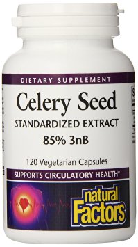 Natural Factors - Celery Seed Extract, Circulatory Support, 120 Vegetarian Capsules