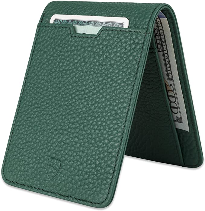 Vaultskin MANHATTAN Slim Bifold Wallet with RFID Protection for Cards and Cash (Matt Green)