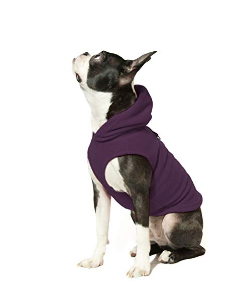 Gooby Every Day Fleece Cold Weather Dog Vest with Hoodie for Small Dogs