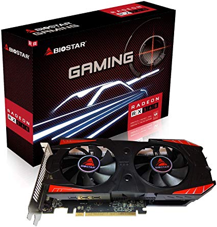 Biostar OC Gaming Radeon RX 560 4GB GDDR5 128-Bit DirectX 12 PCI Express 3.0 x16, DVI-D Dual Link, HDMI, DisplayPort and Vortex Dual Cooling Fan