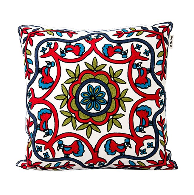 YouYee Hand Made National Embroidery Bohemian Housewarming Car Home Decoration Cushion Cover/Throw Pillow Cover