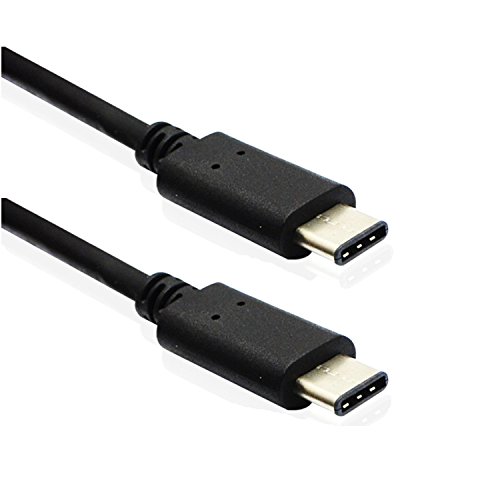 JoyNano USB 3.1 Type-C Male to Type-C Male Sync & Charging Data Cable Reversible Design for Macbook Chromebook Pixel and other USB-C Compatible Devices 3.3ft/1m (C-C Black)