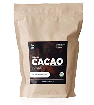 OMG! Superfoods Organic Cacao Powder - 100% Pure, USDA Certified Organic Cacao Powder (16oz)
