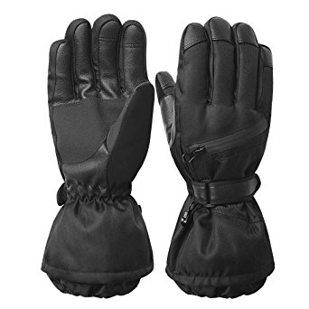 Men's Waterproof Windproof Ski Gloves,Winter Warm 3M Thinsulate Snowboard Snowmobile Gloves