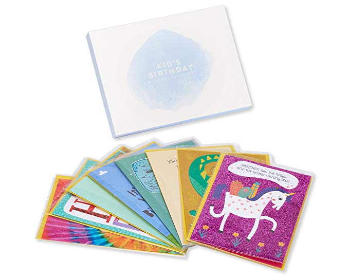 American Greetings Premium Kids Birthday Greeting Card Collection, 8-Count