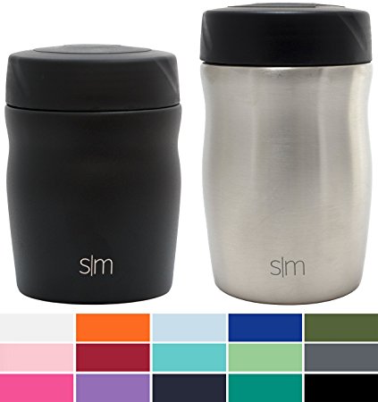 Simple Modern 16oz Rover Food Jar - Vacuum Instulated 18/8 Stainless Steel Leak Proof Food Storage Container - Hydro Thermos Flask - Simple Stainless