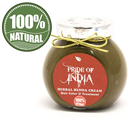 Pride Of India - Herbal Red Henna Hair Color Cream, Half Pound (8oz) Jar - 100% Natural (No Chemicals/Dyes)