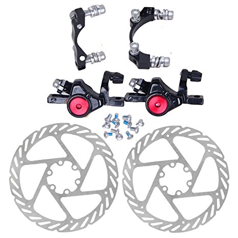 Fuerdi Mechanical Disc Brake Front160mm and Rear 160mm   G2 Rotors For MTB Mountain Bicycle Bike