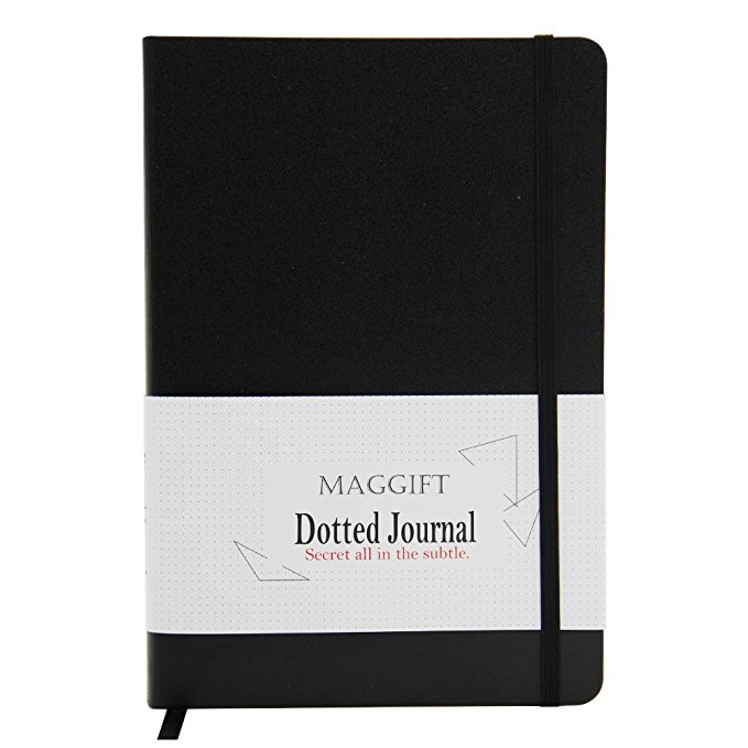 Maggift Hardcover Dot Notebook Bullet Journal, A5 Size