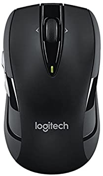 Logitech M545 Wireless Mouse – Side-to-Side Scroll Wheel and 2-Thumb Buttons Make Computer and Laptop Navigation Effortless, Ergonomic Shape for Right/Left Hand Use, USB Unifying Receiver, Black