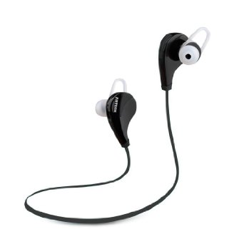 Arteck Wireless Bluetooth Sport Headphones w/Mic for Running Sports Earbuds with 5-Hour Playing Battery for iPhone iPod Android Smart Phones-Black