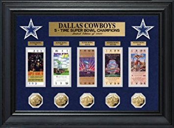 Dallas Cowboys Super Bowl Ticket & Coin Collection Frame