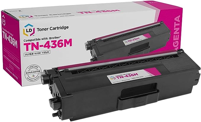 LD Products Compatible Toner Cartridges Replacements for Brother TN436M TN-436 TN436 Super High Yield for use in Brother MFC-L8900CDW HLL8360CDW HL-L9310CDW HL-L9310CDWTT MFC-L9570CD (Magenta, 1-Pack)