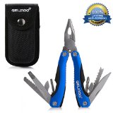 Gelindo Premium Pocket Multitool With Sheath Knife Pliers Saw and More Blue