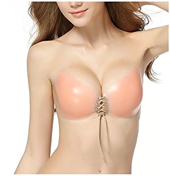 WEICHENS Strapless Self Adhesive Silicone Invisible Push-up Bra