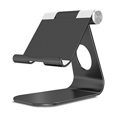 OMOTON Nintendo Switch Stand, Multi-Angle Aluminum Charging Dock Holder with Sticky Suction Mount Base, Specially Design for Nintendo Switch, Perfect Stand for Nintendo Switch Player, Black