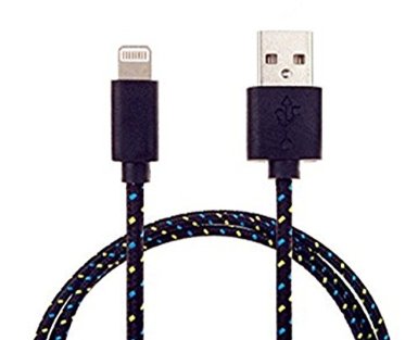 Jackpoloo® Iphone 6 Lightning USB Charging Cable 10ft Extra Long Cord for Iphone 6s 6s  6plus 6, 5s 5c 5,ipad Air Mini Min2, Ipad 4,ipod 5,ipod 7, Ios9. Nylon Braided (black)