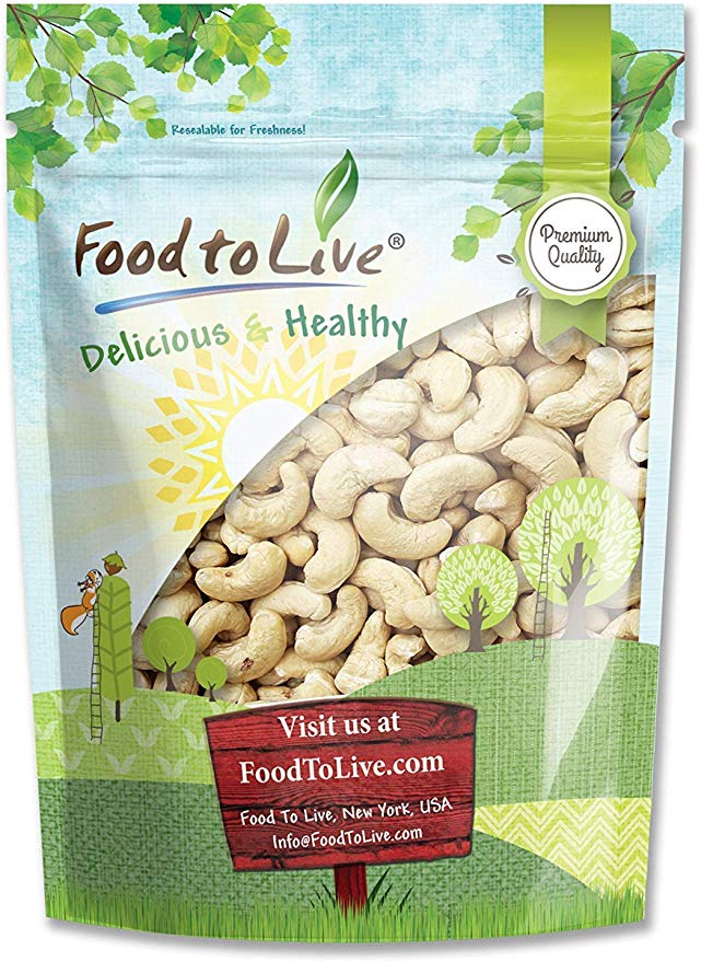 Food To Live Organic Cashews (Whole, Raw) (8 Ounces)