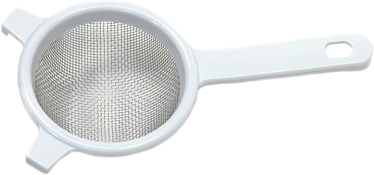 Chef Craft 21489 1-Piece Stainless Steel Mesh Strainer, 8-1/2", White