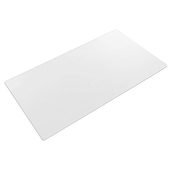 Desk Pad Clear, Fleeken Non-Slip PVC Soft Writing Mat - 20" x 36" Round Edges