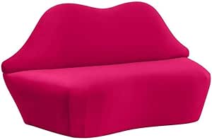 Lips Hot Pink Velvet Settee