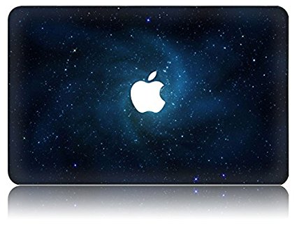 KEC MacBook Case Hard Shell Cover with Galaxy Space Universe Pattern Laptop Folio Case (MacBook Air 13 Inch (A1369 / A1466), Blue)