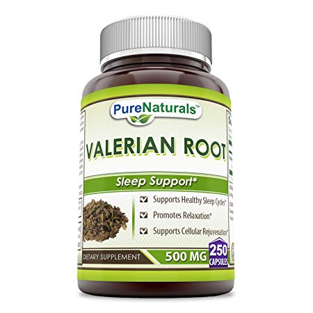 Pure Naturals Valerian Root 500 mg, Capsules - Supports Healthy Sleep Cycles (250 Count)