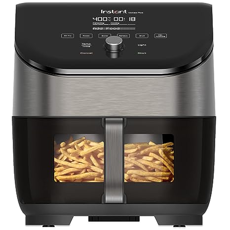 Instant Vortex Plus 6-Quart Air Fryer Oven, From the Makers of Instant Pot with Odor Erase Technology, ClearCook Cooking Window,