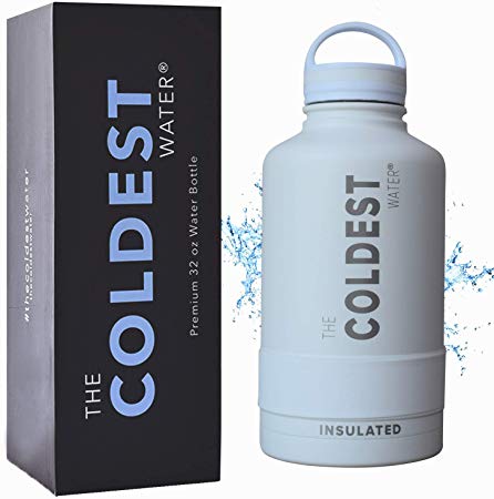 The Coldest Water Bottle - Wide Mouth 32 oz, 64 oz Vacuum Insulated Stainless Steel, Hot Cold, Modern Double Walled, Simple Thermo Mug, Hydro Metal Canteen Cold 36  Hrs