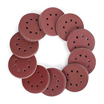 WORKPRO 150-piece Sandpaper Set – 5 Inch 8 Holes Sanding Discs 10 Different Grades Including 60, 80, 100, 120, 150, 180, 240, 320, 400, 600 Grits for Random Orbital Sander