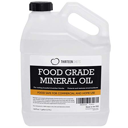 Food Grade Mineral Oil for Cutting Boards, Countertops and Butcher Blocks, Food Safe and Made in The US 128oz, 1 Gallon