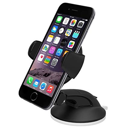 ULTRICS® Universal In Car Windscreen Mount Suction Holder Cradle For Mobile iPhone GPS MP4, Universal Car Vehicle Truck Van and Desktop Mount and Holder for Mobile Phones, GPS PDA PSP Apple iPhone iPod MP3 MP4 / Sat Nav (Garmin, TomTom GPS units), HTC, Nokia Lumia, Samsung Galaxy, Motorola Moto G etc. Fully Adjustable Suction Mount