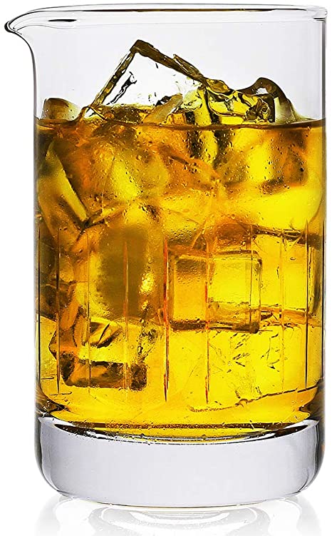 Crystal Mixing Glass,Professional Extra Large 20 OZ Crystal Cocktail Mixing Glass,Lead-Free Stir Glass,Premium Seamless Design - Great Gift Idea-Professional Quality (20 OZ)