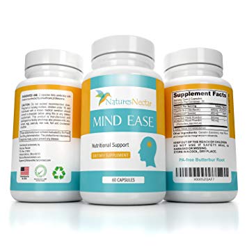 Migraine Relief Supplement 10030 With PA Free Butterbur Root  Feverfew Extract Riboflavin Plus Magnesium 10030For Maximum Prevention of Migraines And Headaches 60 Capsules By Natures Nectar