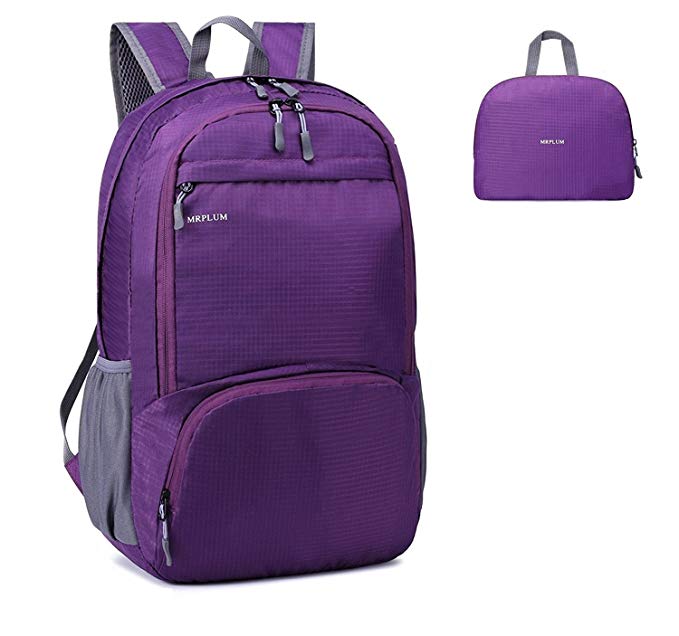 MRPLUM 25L-30L Rucksack Foldable Ultralight Packable Backpack, Unisex Durable Handy Daypack for Travel & Outdoor Sports Durable & Waterproof