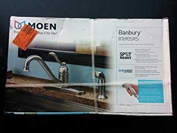 Moen 87690SRS Kitchen Faucet with Side Spray from the Banbury Collection, Spot Resist Stainless