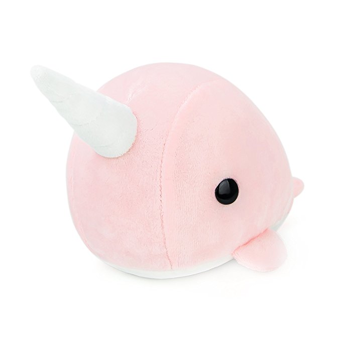 Bellzi Pink Narwhal Stuffed Animal Plush Toy - Adorable Plushie Toys and Gifts! - Narrzi